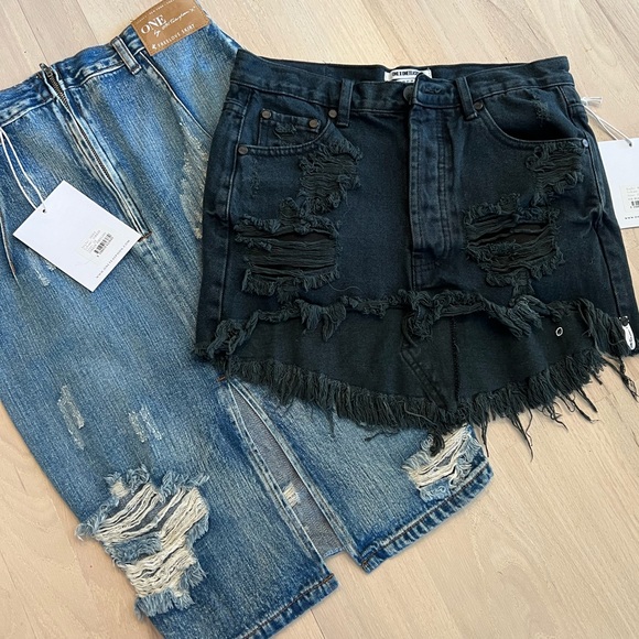 One Teaspoon Jean Skirts - Picture 1 of 5